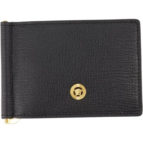 Medusa Biggie Leather Wallet , male, Sizes: ONE SIZE - Versace - Modalova