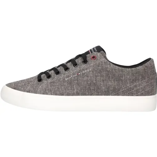 Niedrige Canvas-Sneaker Core Chambray , Herren, Größe: 40 EU - Tommy Hilfiger - Modalova