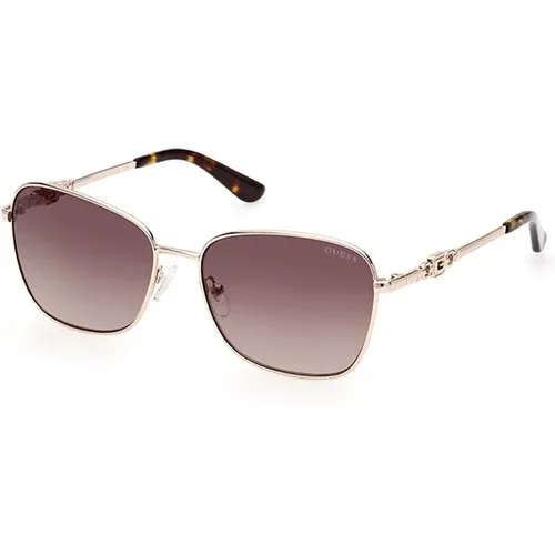 Goldbraune Verlauf Sonnenbrille Gu7884-32F , Damen, Größe: 57 MM - Guess - Modalova