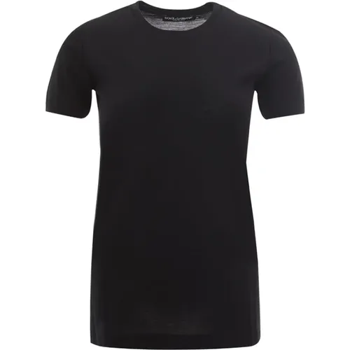 Wool T-Shirt , female, Sizes: M, S - Dolce & Gabbana - Modalova