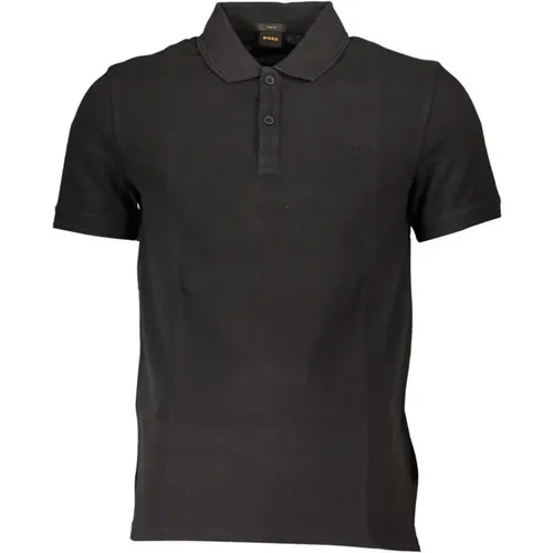 Cotton Polo Shirt with Logo Buttons , male, Sizes: XL, 3XL, M, 2XL, L - Hugo Boss - Modalova