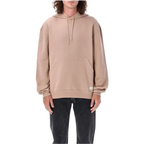 Nude Rose Knitwear Logo Plaque Hoodie , male, Sizes: L, S, M - Saint Laurent - Modalova