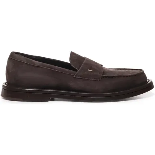 Dark Suede Flat Shoes , male, Sizes: 9 UK, 11 UK, 10 UK - THE Antipode - Modalova