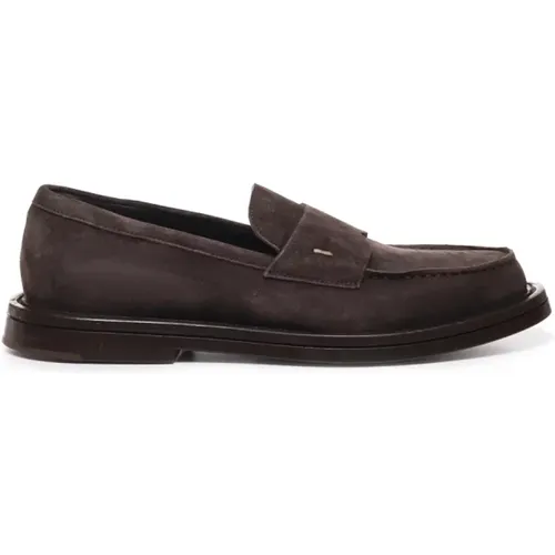 Dark Suede Flat Shoes , male, Sizes: 9 UK, 11 UK, 8 UK, 10 UK - THE Antipode - Modalova