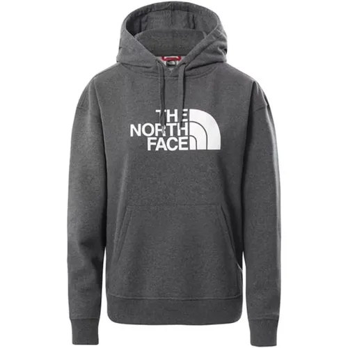 Gemütlicher Hoodie - Grau, Kapuze, Bedrucktes Logo , Herren, Größe: L - The North Face - Modalova