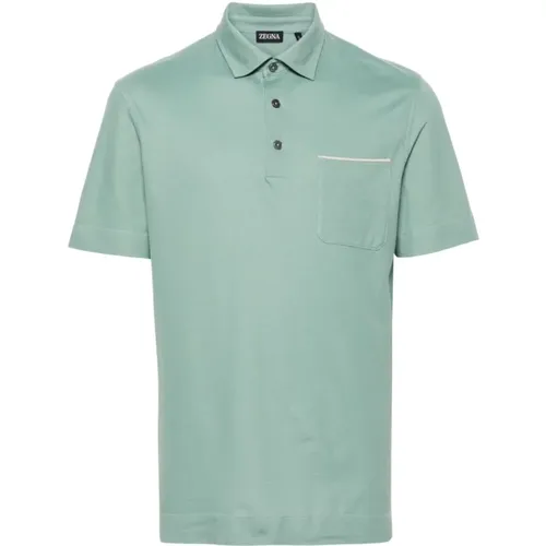Cotton polo shirt , male, Sizes: L, XL, 3XL, 4XL, 2XL - Ermenegildo Zegna - Modalova