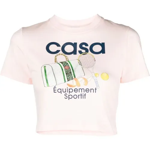 Sporty Printed Baby T-shirt , Damen, Größe: S - Casablanca - Modalova