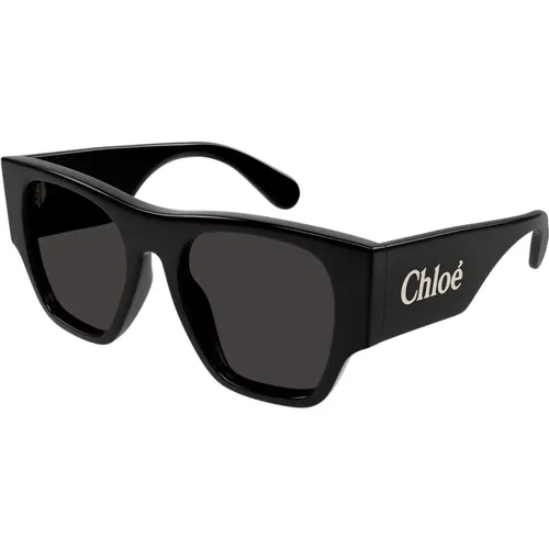 Mutige Eckige Sonnenbrille mit Oversized-Bügeln,Stylische Sonnenbrille für sonnige Tage - Chloé - Modalova