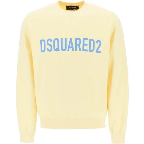 Logo print sweatshirt , male, Sizes: S, M - Dsquared2 - Modalova