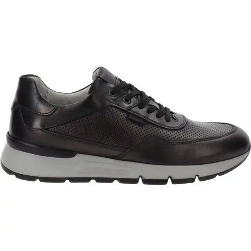 Leather Sneakers for Men , male, Sizes: 7 UK - Nerogiardini - Modalova