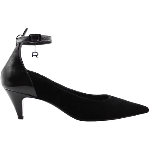 Velvet Shoe with Ankle Strap Detail , female, Sizes: 4 UK, 5 UK, 3 1/2 UK - Rochas - Modalova