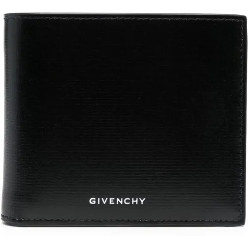 Schwarzes Lederportemonnaie mit 4G-Motiven - Givenchy - Modalova