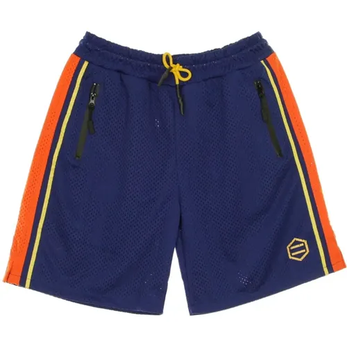Basketball Aktive Shorts - Blau/Orange , Herren, Größe: XL - Dolly Noire - Modalova