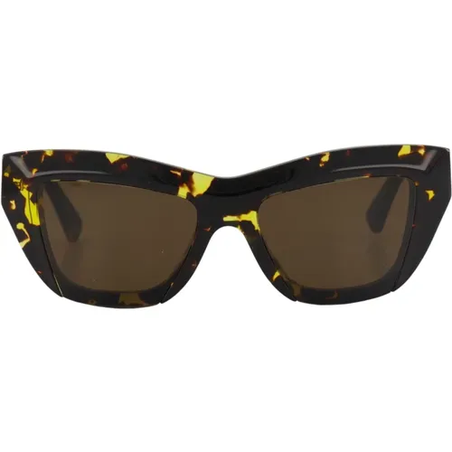 Bold Cat-Eye Sunglasses /Tortoise , unisex, Sizes: M - Bottega Veneta - Modalova