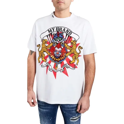 Carnival Star T-Shirt in Weiß , Herren, Größe: 4XL - My Brand - Modalova