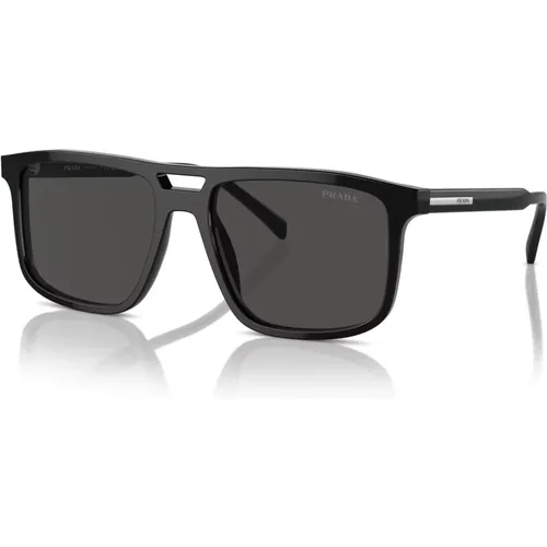 Dark Grey Sunglasses , male, Sizes: 53 MM - Prada - Modalova