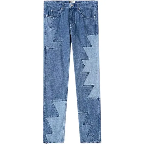 Patchwork Jeans mit geradem Schnitt , Herren, Größe: W30 - Isabel marant - Modalova