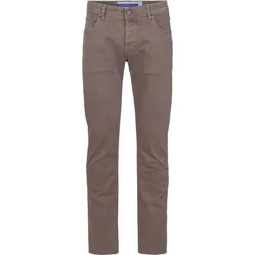 Slim Fit Low Rise Trousers with Embroidery , male, Sizes: W31, W36, W33, W34, W32, W35 - Jacob Cohën - Modalova