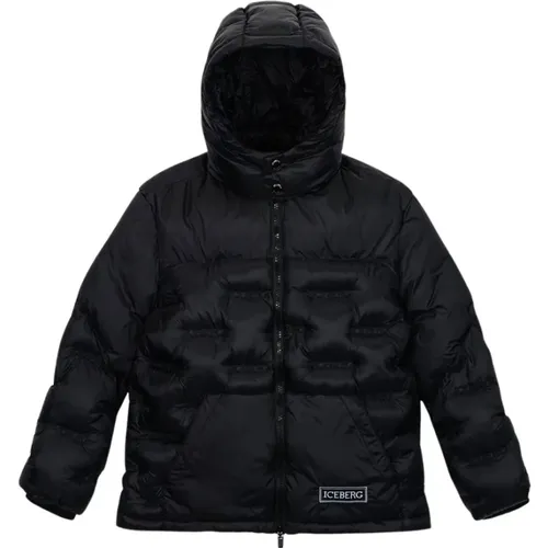 Kids - quilted jacket with hood , Herren, Größe: L - Iceberg - Modalova