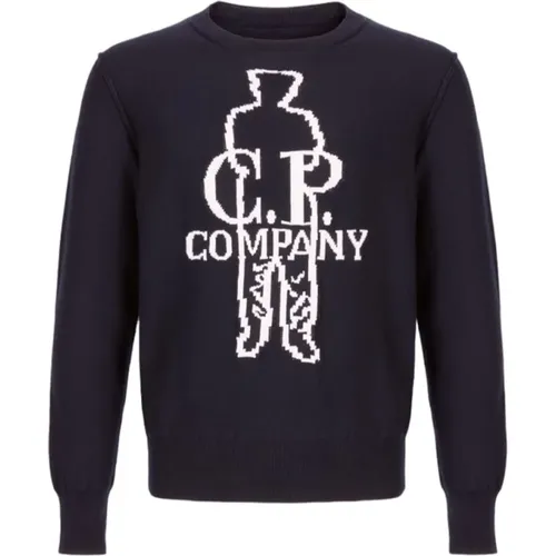 Sweatshirt mit Kontrastlogo - C.P. Company - Modalova