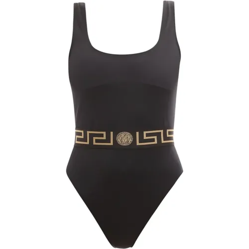 Swimwear with La Greca Motif , female, Sizes: M - Versace - Modalova