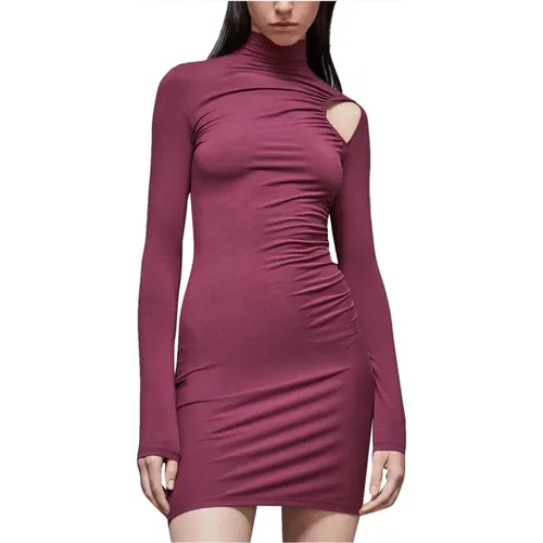 Bordeaux Mini Kleid mit Drapierung , Damen, Größe: S - PATRIZIA PEPE - Modalova