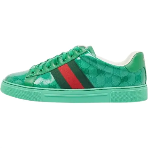 Pre-owned Coated canvas sneakers , male, Sizes: 7 UK - Gucci Vintage - Modalova