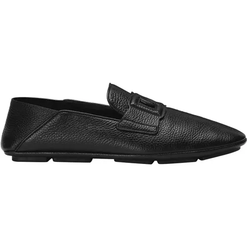 Leather Logo Loafers , male, Sizes: 7 UK, 9 1/2 UK, 6 UK, 11 UK, 10 UK - Dolce & Gabbana - Modalova