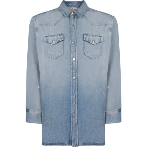 Denim Shirt with Front Pockets , male, Sizes: M - Acne Studios - Modalova