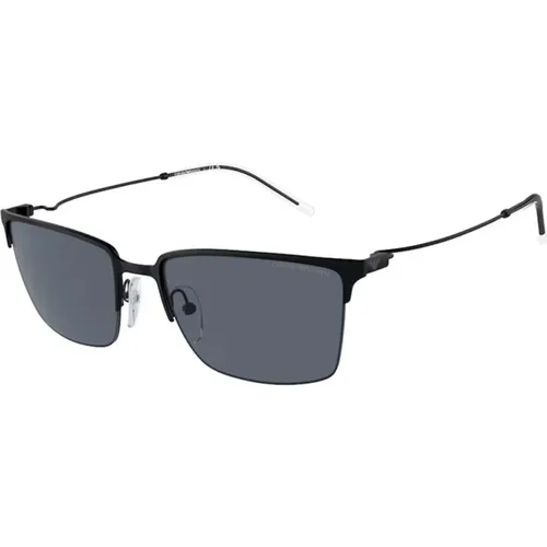 Frame Grey Lens Sunglasses , male, Sizes: 58 MM - Emporio Armani - Modalova