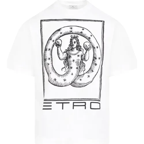 Cotton T-Shirt with Logo Print , male, Sizes: S, XL - ETRO - Modalova