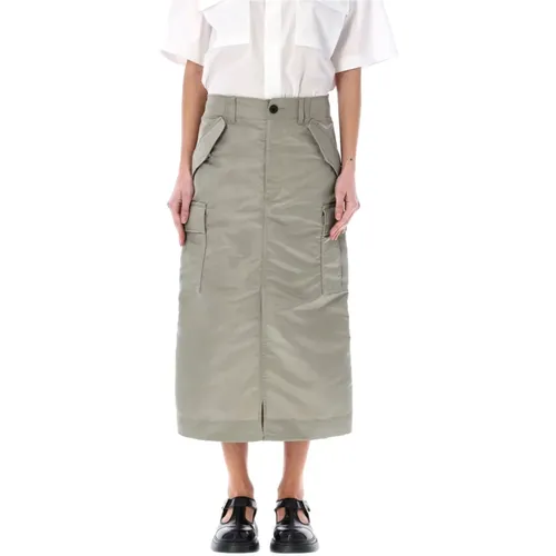 Women's Clothing Skirts Ligh Khaki Ss24 , female, Sizes: M - Sacai - Modalova