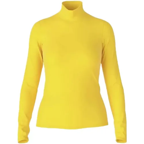 Jersey T-Shirt mit Kragen , Damen, Größe: XL - Marc Cain - Modalova