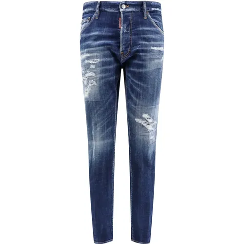 Jeans mit Destroyed-Effekt und Logo-Detail , Herren, Größe: M - Dsquared2 - Modalova