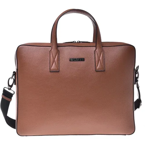 Professional bag in tumbled leather - Baldinini - Modalova