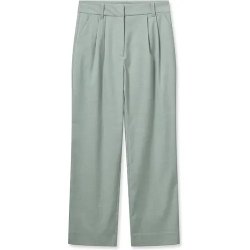 Relaxed Fit Classic Pleated Pants , female, Sizes: M, XL, L, 2XL, S, XS, 2XS - MOS MOSH - Modalova