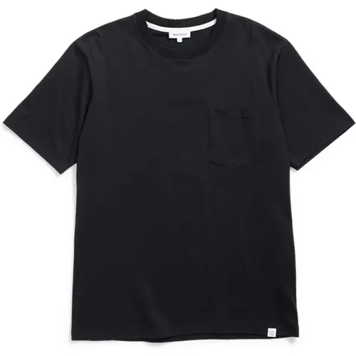 Standardtaschen T-Shirt Schwarz , Herren, Größe: L - Norse Projects - Modalova