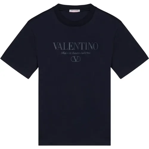 Kurzarm Rundhals T-Shirt , Herren, Größe: S - Valentino Garavani - Modalova