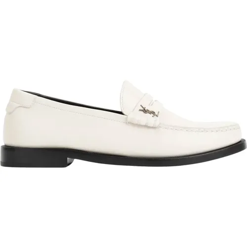 Pearl Loafers Nude Neutrals , female, Sizes: 5 UK - Saint Laurent - Modalova