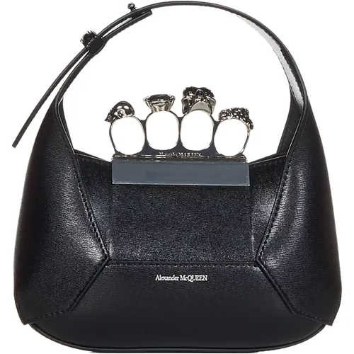 Schwarze Aw23 Kalbslederhandtasche - Stilvolle Damenhandtasche - alexander mcqueen - Modalova