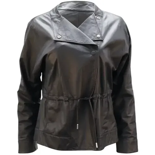Pre-owned Leather outerwear , female, Sizes: S - Armani Pre-owned - Modalova