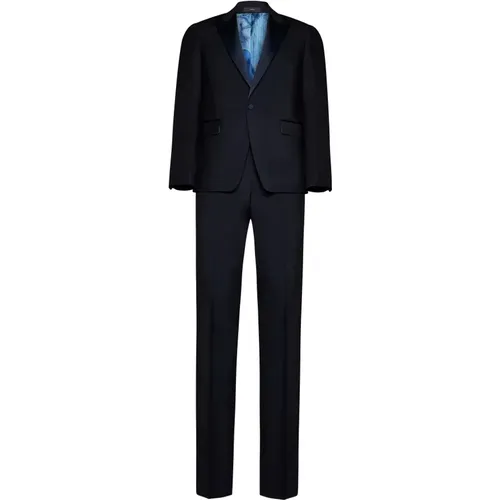 Navy Wool-Mohair Blend Suit Set , male, Sizes: S - PS By Paul Smith - Modalova