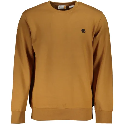 Brauner Langarm-Sweatshirt mit Druck , Herren, Größe: 2XL - Timberland - Modalova