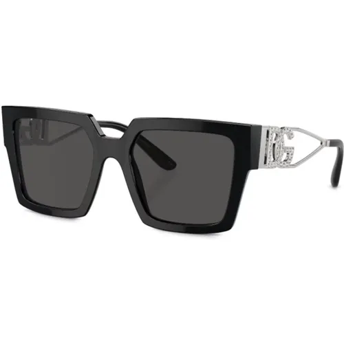 Schwarze Sonnenbrille 50187 Stilvolle Shades,Stylische Sonnenbrille braunes Gestell dunkle Gläser - Dolce & Gabbana - Modalova