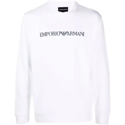 Central Logo Sweatshirt , male, Sizes: M, XL, L - Emporio Armani - Modalova