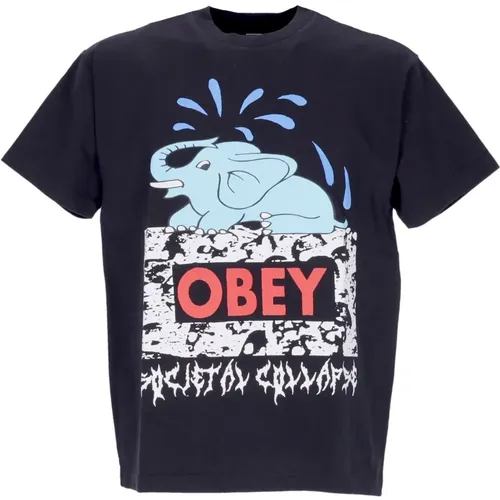 T-Shirts , Herren, Größe: S - Obey - Modalova