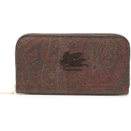 Paisley Print Wallet with Pegaso Motif , female, Sizes: ONE SIZE - ETRO - Modalova