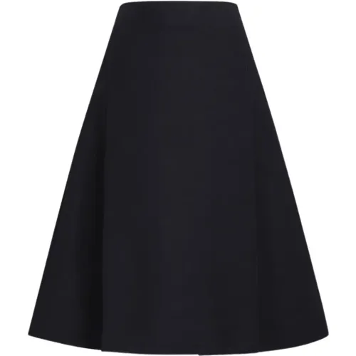 Midi Skirt with Maxi Pleats , female, Sizes: S, M - Marni - Modalova