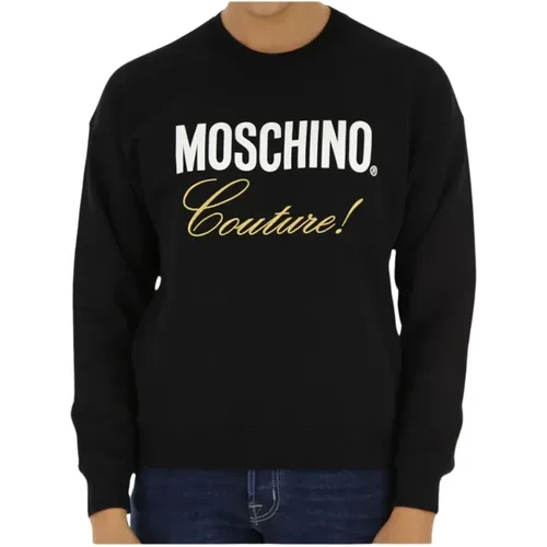 Logo Print Hoodie , male, Sizes: L, XS - Moschino - Modalova