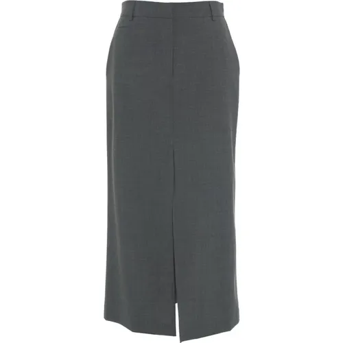 Grey Skirt Aw24 Model Height 178cm , female, Sizes: XS, S - Ottod'Ame - Modalova